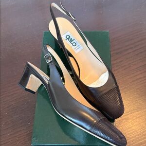 Elegant Black Slingback Heels by